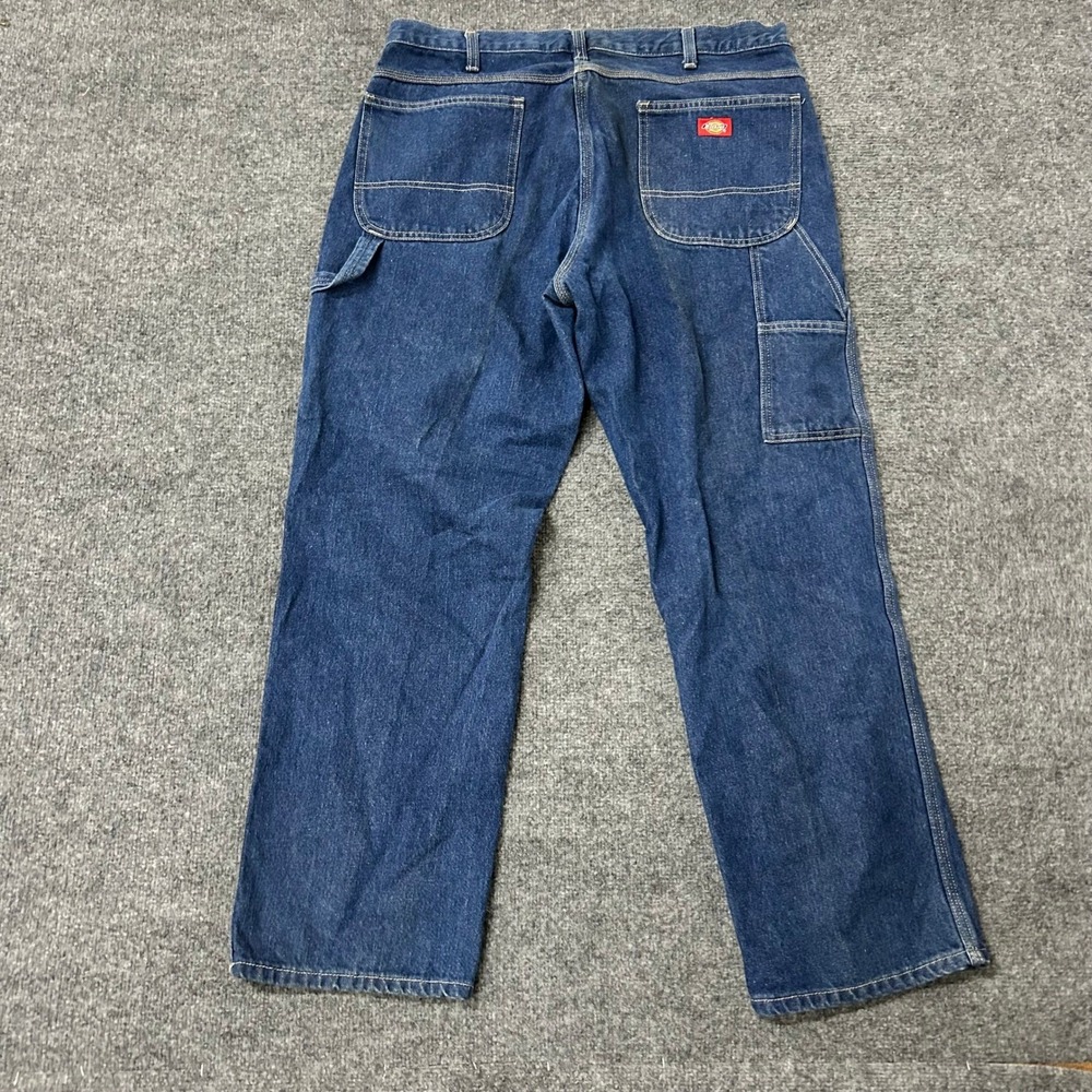 Dickies Carpenter Jeans Mens Size 38x30 Blue Denim Relaxed Straight Work Pants